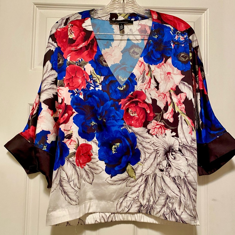 WHBM Floral Blouse